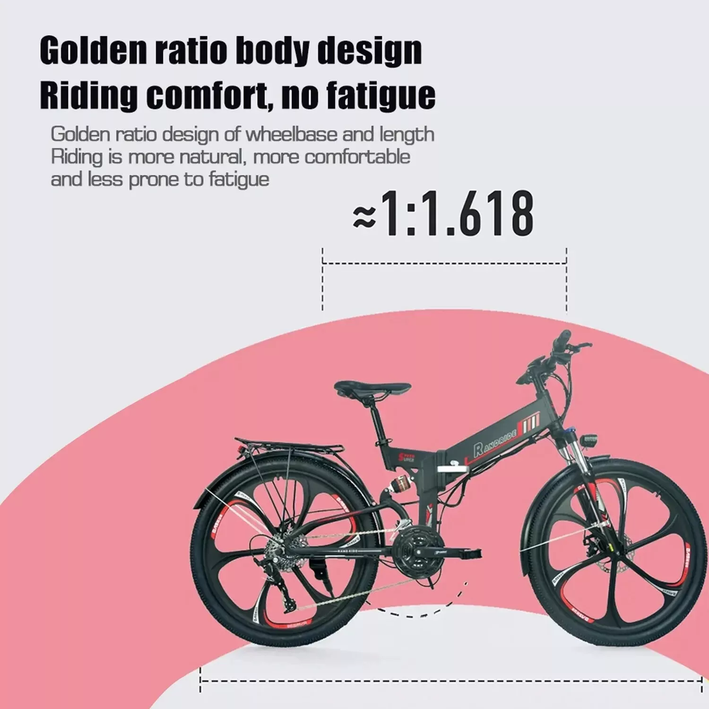 Folding E-Bike with 17AH Battery – Perfect for Adults  RANDRIDE 750W 26"